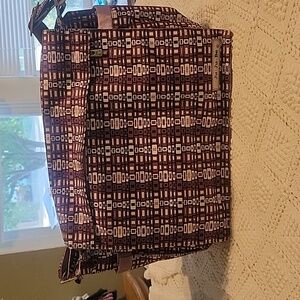Ju Ju Be diaper bag used: Excellent Shape.  Purple, black, & white: Unis…